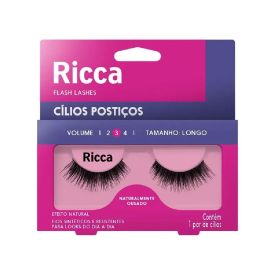 Cílios Postiços Naturalmente Ousados Volume 3 Ricca - Longo