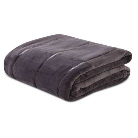 Cobertor Casal 100% Poliéster Elegance Stripe Havan Casa  - Cinza Urbano