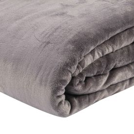 Cobertor Casal 100% Poliéster Premier Havan Casa - Cinza Ice