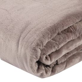 Cobertor Casal 100% Poliéster Premier Havan Casa - Taupe