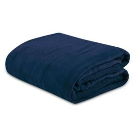 Cobertor Casal Microfibra Liso Paris Havan Casa - Azul Profundo