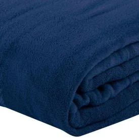 Cobertor Casal Microfibra Liso Paris Havan Casa - Azul Profundo
