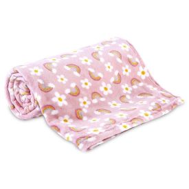 Cobertor Infantil 100% Poliéster Estampado Havan Casa - Arco Iris rosa