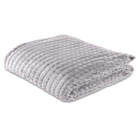 Cobertor King 100% Poliéster Diamond Havan Casa - Cinza Ice