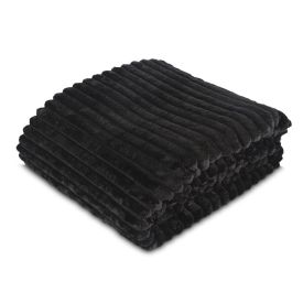 Cobertor King 100% Poliéster Premier Canelado Havan Casa - Carbono