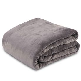 Cobertor King 100% Poliéster Premier Havan Casa - Cinza Ice