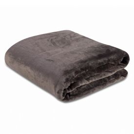 Cobertor King Microfibra Velour Neo Clássico Camesa - Marrom Escuro 
