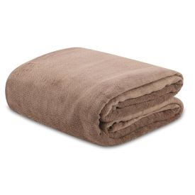 Cobertor Casal Microfibra Liso Paris Havan Casa 1 Pç - Taupe