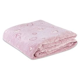 Cobertor Queen Microfibra 3D Havan Casa - Coração Rose