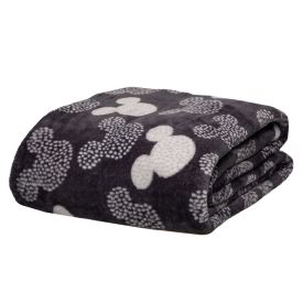 Cobertor Solteiro Microfibra Disney Havan 1 Pç - Mickey Faces Cinza ST62829