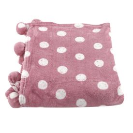 Cobertor Solteiro Infantil 100% Poliéster Pompom Havan Kids - Poa Rosa