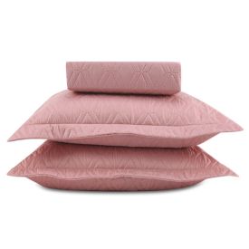 Cobre Leito Casal 100% Poliéster Yaris 3 Pçs - Rosa Chá