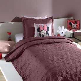 Cobre Leito Solteiro Disney Tinto 1 Peça - Minnie Vinho Tinto