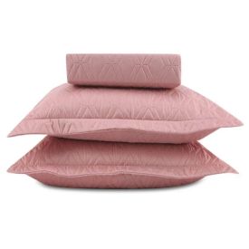 Cobre Leito Queen Havan Casa 3 Pçs - Rosa Chá