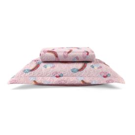 Kit Colcha Solteiro Dupla Face Matelado Havan Kids 2 Pçs - Unicórnio Rosa