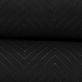 Kit Colcha Casal 100% Poliéster Lisa Versalhes Havan Casa 3 Pçs - Preto