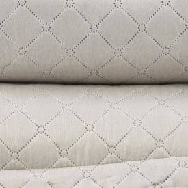 Kit Colcha King Dupla Face Lisa Havan Casa 3 Pçs - Bege Cru