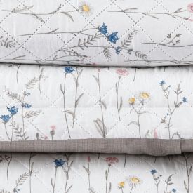 Kit Colcha King Versalhes Estampada Havan Casa 3 Pe&ccedil;as - Floral Off