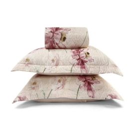 Kit Colcha King 100% Poliéster Havan Casa 3 Pçs - Idris Rosa Floral