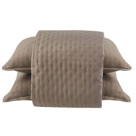 Colcha King 3Pçs Lisa Elegance - Taupe