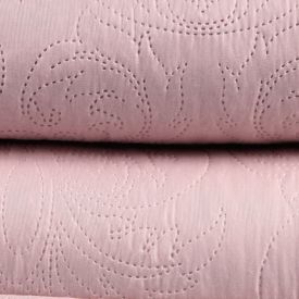 Kit Colcha Queen 100% Poliéster Lisa Rozac 3 Pçs - Rosa Pálido