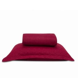 Kit Colcha Solteiro Dupla Face Lisa Havan Casa 2 Pçs - Bloodstone