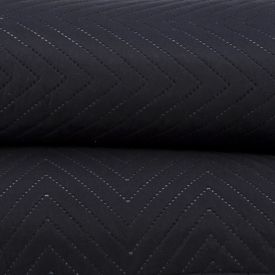 Kit Colcha Solteiro Dupla Face Lisa Havan Casa 2 Pçs - Preto