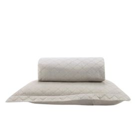 Kit Colcha Solteiro 100% Poliéster Versalhes Havan Casa 2 Pçs - Bege Cru