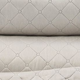 Kit Colcha Solteiro 100% Poliéster Versalhes Havan Casa 2 Pçs - Bege Cru