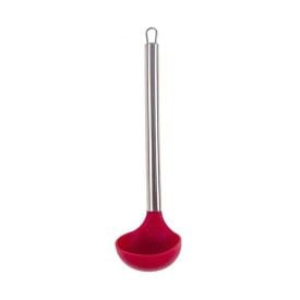 Concha Silicone Havan Casa com Cabo Inox 30Cm - Vermelho