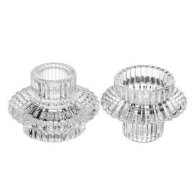 Conjunto Porta Velas Lines Wolff 5,5Cm - 2 Peças