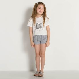 Conjunto 4 a 10 anos Blusa + Shorts Moletinho Marmelada