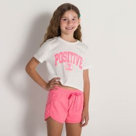 Conjunto 4 a 10 anos Blusa + Shorts Moletinho Marmelada