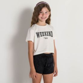Conjunto 4 a 10 anos Blusa + Shorts Moletinho Marmelada