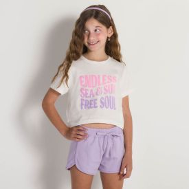 Conjunto 4 a 10 anos Blusa + Shorts Moletinho Marmelada