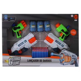 Conjunto 4 Lançadores E Alvos Branco Havan Toys - HBR0307