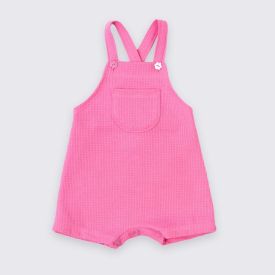 Conjunto Bebê Menina Jardineira e Blusa Estampada Yoyo Baby Pink Himalaia