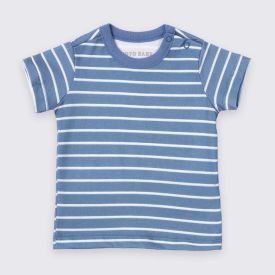 Conjunto Bebê Menino Jardineira Coala e Blusa Listrada Yoyo Baby Azul Turquesa