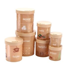 Jogo De Potes Redondos Plasútil - 7 Peças