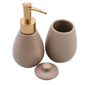 Conjunto De Banheiro Cerâmica Granilite Wolff 2 Peças - Nude