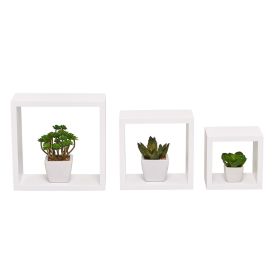 Conjunto De Cubos Em Mdp Com 3 Peças Jpf Móveis - Branco