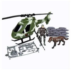 Conjunto Militar Helicóptero E Soldado Havan Toys - HBR0319
