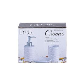 Conjunto para Banheiro Branco 3 Peças Lyor - Cannes