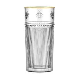 Copo Alto Abelha Filete Dourado L’Hermitage 350Ml - Vidro