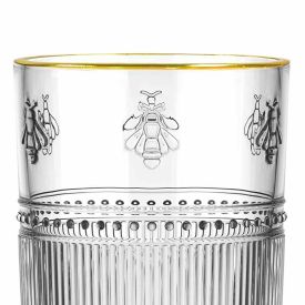 Copo Alto Abelha Filete Dourado L’Hermitage 350Ml - Vidro