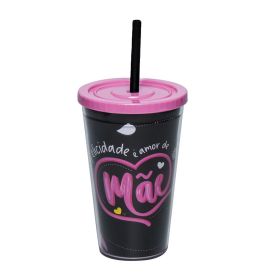 Copo Com Canudo Lumni 500Ml - Dia das Mães