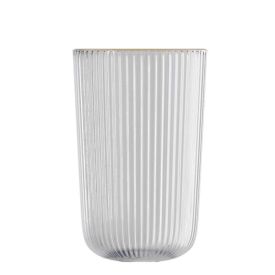 Copo De Vidro Filete Dourado Lines Wolff 450Ml - Transparente