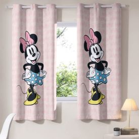 Cortina Corta Luz Estampada Infantil Disney - Minnie