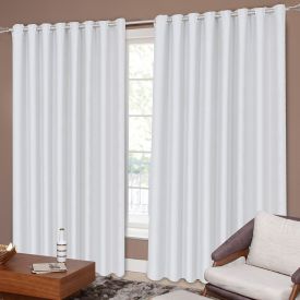 Cortina Corta Luz Tecido 5,40X2,50 M Havan  - Branco