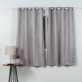 Cortina Corta Luz Tecido Brilho Veludo 2,60X1,70M Havan Casa - Taupe